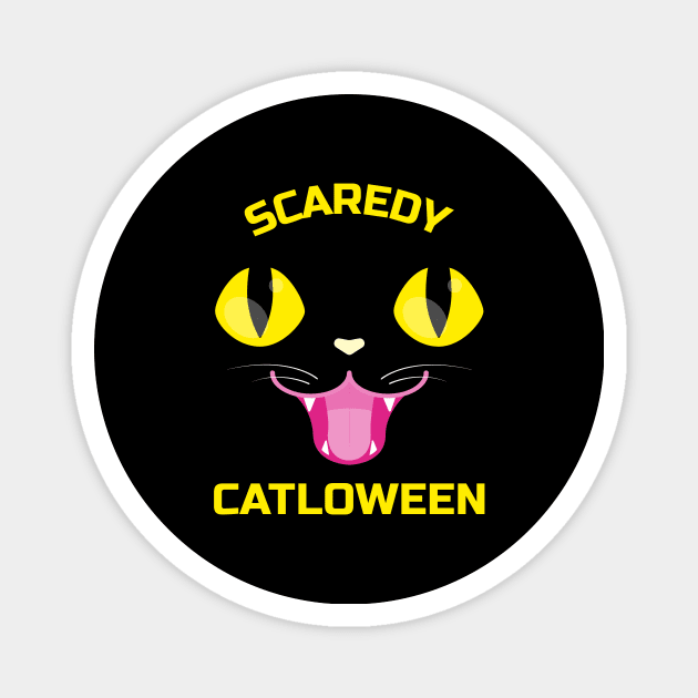 Scaredy Cat Halloween Magnet by WPKs Design & Co